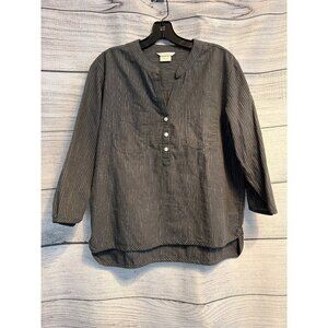 Coyuchi Organic Cotton Striped Tunic Top S